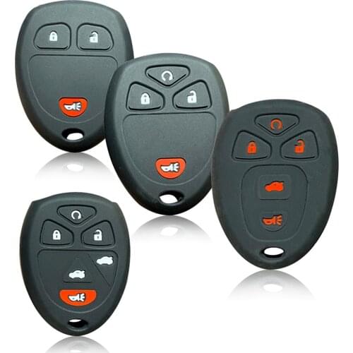 Silicone Key Case Cover For Chevrolet Tahoe Traverse Locker For Gmc Yukon Remot Sierra For Buick Key Cover Car Accessories Fob