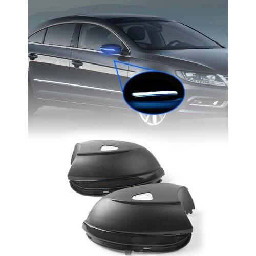 2Pcs Blue LED Dynamic Turn Signal Light For VW Scirocco MK3 Passat B7 CC Emark Reaview Mirror Lamp Indicator Side Mirror Blinker