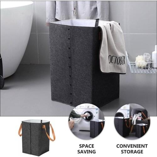 Foldable Laundry Baskets Felt Sundries Organizer Basket Storage Container