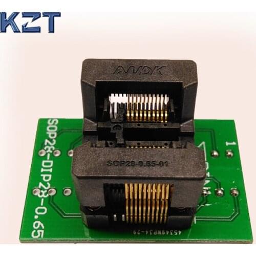 SSOP20 TSSOP20 to DIP20 Programming Socket IC Test Socket Adapter Pitch 0.65mm IC Body Width 4.4mm 173mil OTS-28-0.65-01