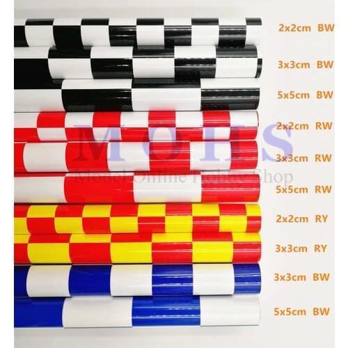 5meters RC model checkered film hot shrink covering film aircraft covering film fixed wing airplane building repairing covering