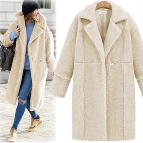 2021 new autumn and winter coat women cashmere long-sleeved solid color long women coat fashion woolen coat W815