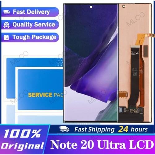 100% Original Dynamic AMOLED LCD Display Touch Screen Digitizer for Samsung Galaxy NOTE 20 Ultra N985 N985F N986B Repair Parts