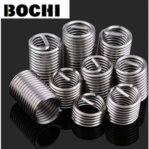 100pcs M1.6/M2/M2.5/M3*1.0*1D-3D Wire Thread Insert , Screw Bushing ,304 stainless steel Wire Screw Sleeve Thread Repair