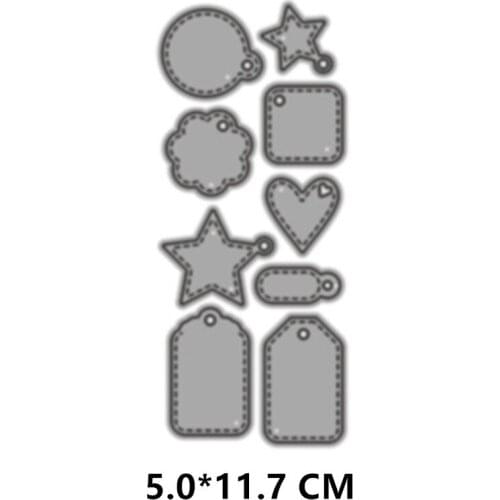 2021 New Multi-style Small Label Cutting Dies DIY Scrapbooking Embossing Paper Photo Frame Stamps Crafts Template Mould Stencils