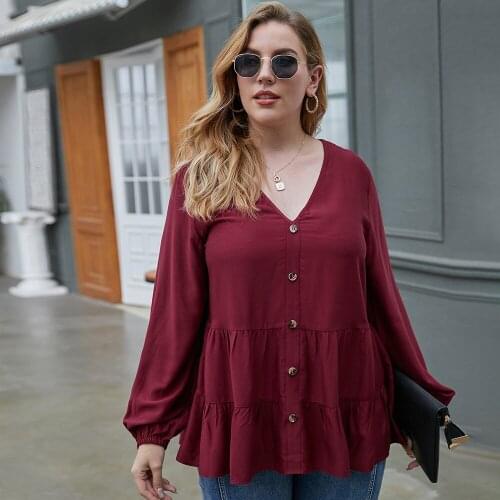 2021 Autumn And Winter Casual Womens T-shirt Single-breasted Fashion Long-sleeved Temperament Top Qm