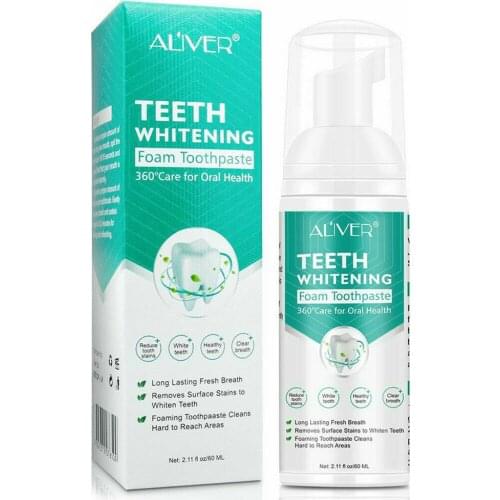 60ml Teeth Mousse Oral Care Toothpaste Remove Tooth Stains Mousse Foam Cleaning Bright Teeth Toothpaste Dental Care Tool