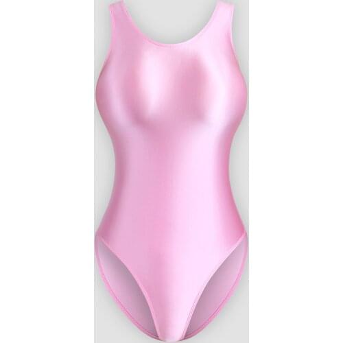 XCKNY One piece swimsuit womens sexy slim cover belly high fork hot spring dead pool water shiny swimsuit oil glossy swimsuit