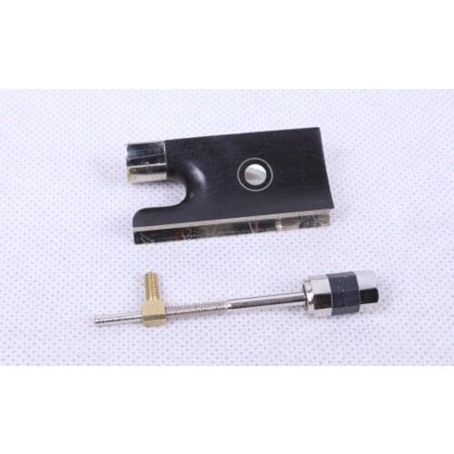 Violin Bow Parts,5 Set Ebony Violin Bow Frog Good Inlay High Quality #631