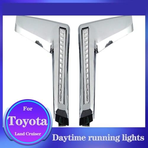 For 2016-20 Toyota Land Cruiser Daytime Running Light Assembly LC200 Daytime Running Light LED Turn Signal Modification Parts
