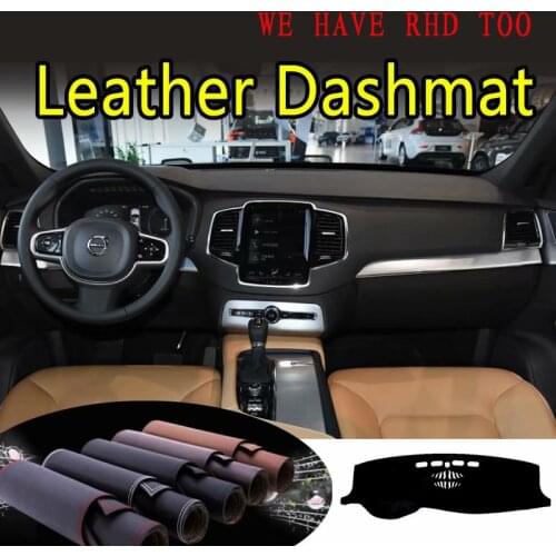 For Volvo XC90 2015 2016 2017 2018 2019 2020 Leather Dashmat Dashboard Cover Dash Mat SunShade Carpet Custom Car Styling