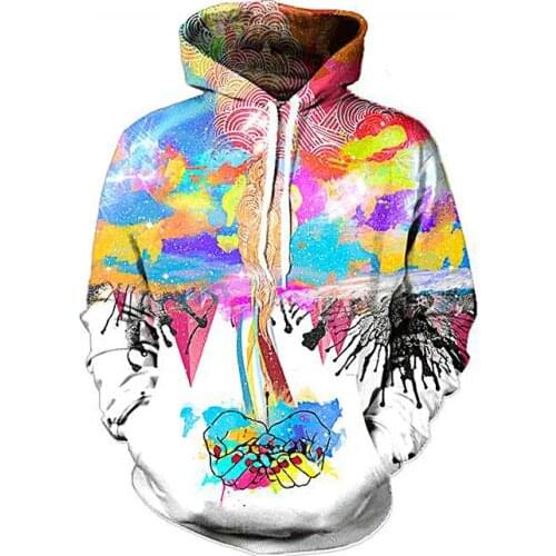 Cool! Colorful Creative Hip Hop Sweatshirts 3D Tracksuits Mens Clothing New Designer Mens Unisex Crew Neck Hooded Fashion Mens