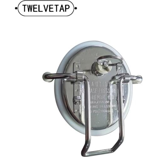 Keg Lid Stainless Steel Keg Replacement Cover Beer Cornelius Ball Lock Keg Lid Fix Leaks Pressure Relief Valve & New O-ring