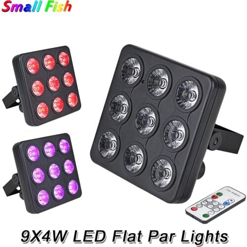LED Par Light 9X4W RGBW 4IN1 Mini Disco Dj Wash Light Stage Lighting Effect DMX 512 Control Wedding Party Club Lamp Equipment