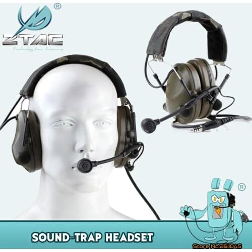 Z Tac Sound-Trap Hunting Tactical Headphones Airsoft Headset Noise Canceling Element Shooting Headphones Z042