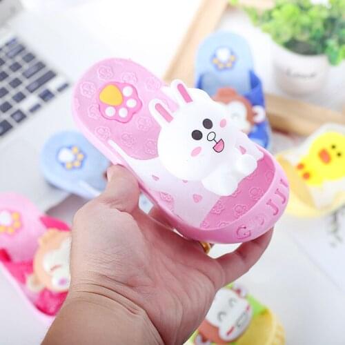 1-3-year-old non-skid shoes girl baby non-slip indoor cool slippers boy children Baotou shoes Breathable Cartoon animation