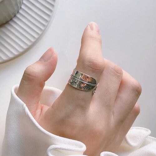New Summer Bohemian Vintage Big Leaf Ring For Women Antique Knuckle Rings Boho Jewelry Anillos