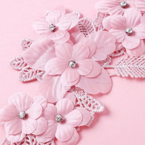 New style 3D Flower Lace Collar DIY Embroidery Applique Neckline Sewing Fabric Decoration Clothing Accessories Scrapbooking