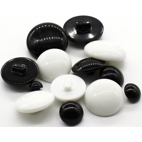 2018 Rushed Limited Decorative Buttons Scrapbooking Wooden Buttons 9-15mm Black And White Mushroom Button Sweater button 200pcs