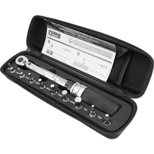 1/4" DR 1-25Nm Mini Adjustable Bike Torque Wrench Set Bicycle Fixing Tools Kit Ratchet Mechanical Torque Spanner Manual Wrenches