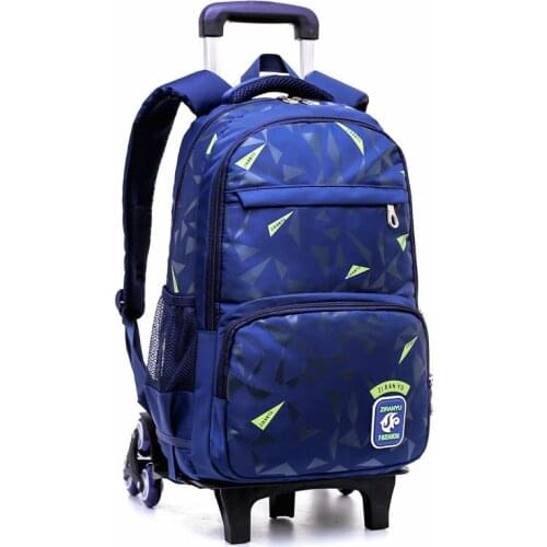 New Removable Children School Bags with 2/6 Wheels for Girls boys Trolley Backpack Kids Climbing stairs Wheeled Bag Backpack