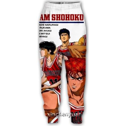 Xinchenyuan New Men/Women Anime Slam Dunk 3D Printed Casual Pants Fashion Streetwear Men Loose Sporting Long Trousers F68