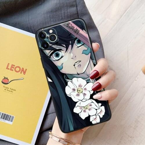Demon Slayer Muichiro Tokito For IPhone Se 6 6s 7 8 Plus X XR XS 11 12 Mini Pro Max Glass TPU Silicone Phone Case Cover Shell