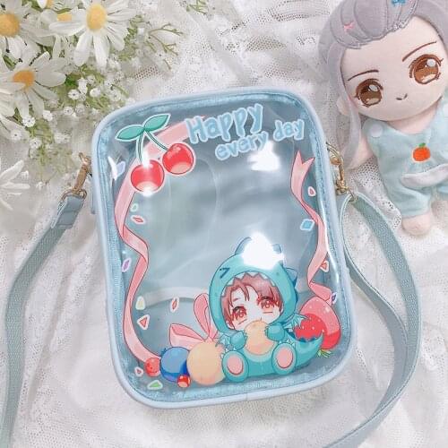 Zhu Yilong Star Pu Transparent Bags for Women 20cm OB11 BJD Doll Out Backpack Handbags JK Lolita Crossbody Bag Tote Wallet Purse