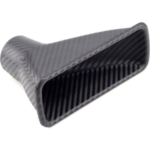 Carbon Fiber Look Turbo Car Front Bumper Air Inlet Tube Turbine Air Hopper Cold Air Intake System Durable Practical Kit