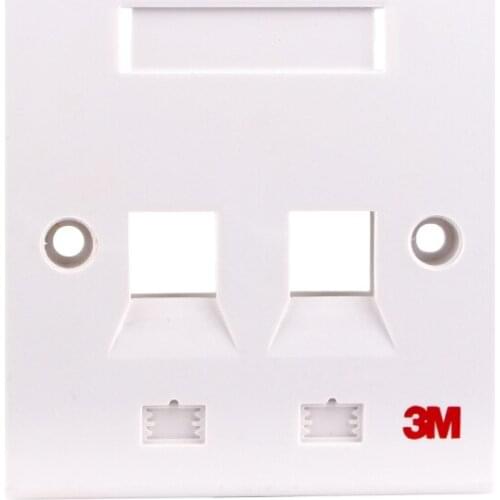High quality Network RJ45 VOL-FPUK-2K single/double ports Faceplate/cat6 1/2 port network face plate to 100pcs/box