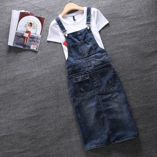 2021 Spring Summer Womens Denim Dress Loose Spaghetti Strap Dress Large Size 5XL Jeans Vintage Casual Female Dresses Overalls