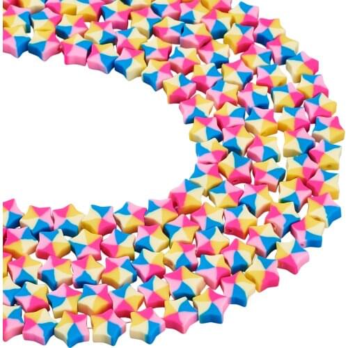 5 Strands Star Red Lips Taiji Pattern Polymer Clay Handmade Beads DIY Findings Accessories for Bracelet Earrings Necklace Making