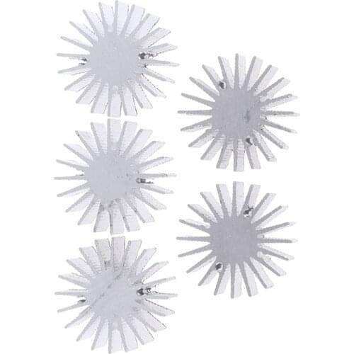 5PCS LED Heatsink Radiator Aluminum 1W 3W Heat Sink Radiator for Household Lamp Radiator Replaceable 36mmX15mm