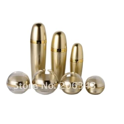 50G gold acrylic ball shape cream jar, cosmetic jar