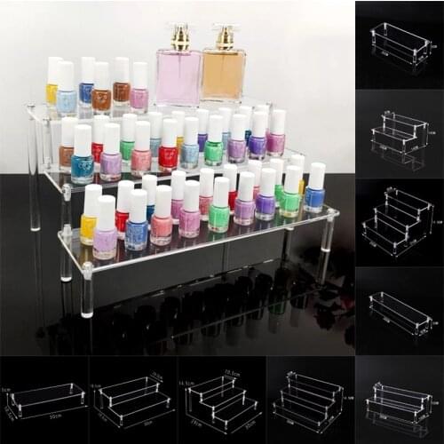 1PC Acrylic Display Stand Transparent Trapezoidal Shelf Box Accessories Detachable Action Figure Toy Model Put Doll Hand Handle