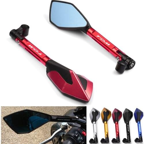 CNC Aluminum Motorcycle Side Mirrors Motorbike Bluish Reverse Mirrors For YAMAHA TDM 850 TDM850 1991-2020 TDM 900 2004-2015 2021