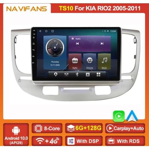 6G RAM 128G ROM Android 11 Car Radio For Kia RIO 2 RIO2 2005 - 2011 Multimedia Video Player Navigation GPS Wireless Carplay Auto