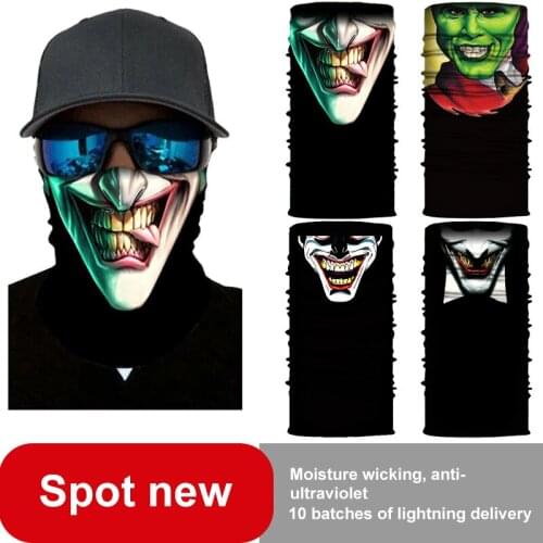 3D Skull Seamless Bandana Cycling Scarf Headwear Face Mask Tube Bike Ski Hiking Magia High Elastic Bandanas Balaclava Women Men