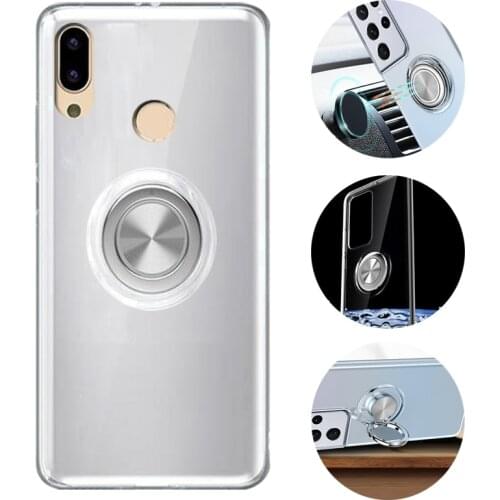 Case for BQ 6035L Strike Power Max Cover Magnetic Car Finger Ring Holder Soft TPU Shockproof Case for BQ6035L Coque