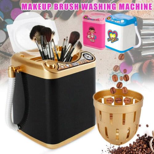 Mini Electric Washing Machine Toy Wash Makeup Brushes Sponges Pink/Blue/Black HOT Sale Makeup Brush Cleaner Device Simulation