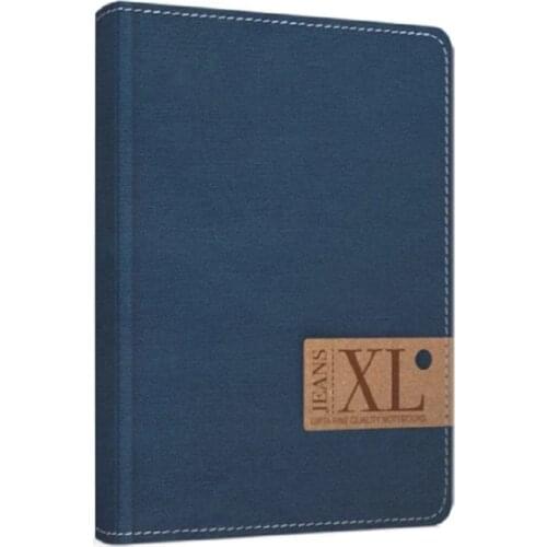 Organizer Notebook Daily Yarn Seamy Day Organizer Hard Leather Cover 9 X17 120 Page Lined Notebook Navy Blue Color Gift