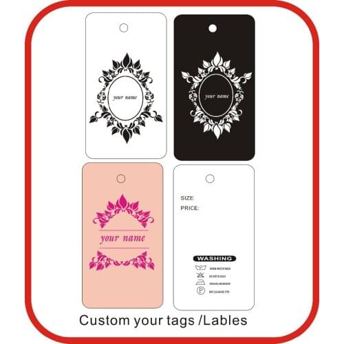 Custom 500PCS top grade clothes tags s ,print your logo on tags 300gsm Paper free design and free shipping