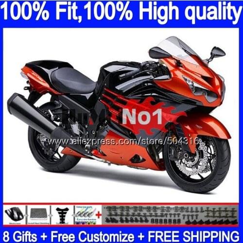 Injection For KAWASAKI ZX 14R ZX14R 06 07 08 09 10 11 78MC.38 ZZR1400 ZX-14R 2006 2007 2008 2009 2010 2011 Orange blk Fairing