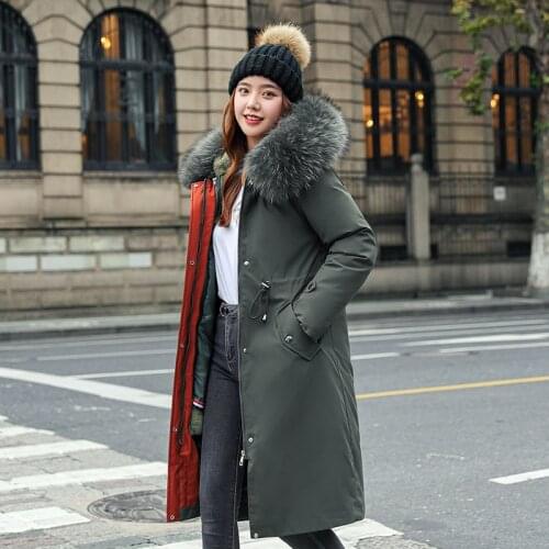 ISENMAL Women Winter Coat Fashion Winter Jacket Woman Cotton Padded Lady Parka Long Outwear Hooded Solid Female Jacket Coat