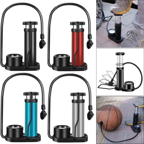 Mini Bike Foot Pump Tire Tyre Air Inflator Gauge High Strength Aluminum Bicycle Tyre Pressure Gauge Needle Inflatable Device