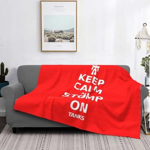 Iron Soldier Motivation: Keep Calm And Stomp On Creative Design Comfortable Flannel Blanket Iron Soldier Retro Video Game