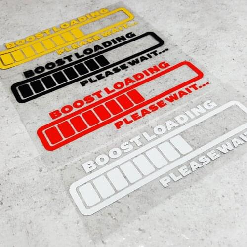 NO.S358 Modified Car Stickers and Decals BOOST CHARGE LOADING JDM Car Door Window Windshield Stickers Helmet Stickers