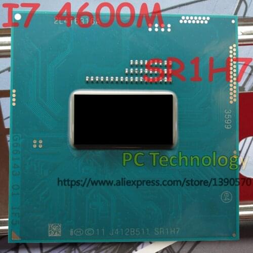 Original Intel Core I7 4600M SR1H7 CPU I7-4600M processor PGA946 2.9GHz-3.6GHz L3=4M Dual core free shipping