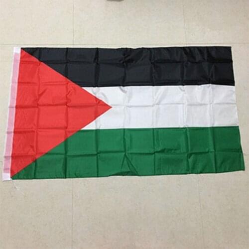 Palestine Flag One Piece 3X5 FT Hanging Flag For Palestinian National Flags Polyester Indoor/Outdoor For Decoration 90x150 CM