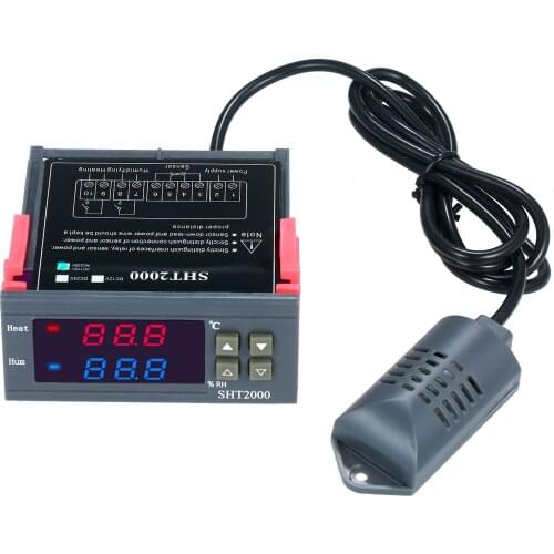 Professional Digital Thermoregulator Temperature Humidity Controller Thermostat Therometer Hygrometer with Integrated Sensor